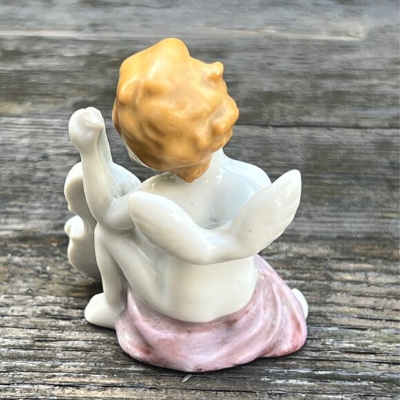 Vintage Cherubs Angel Band Porcelain Figurines Japan Violin & Conductor - Picture 6 of 14